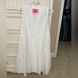 Lilly Pulitzer Novella white eyelet dress small Eeuc